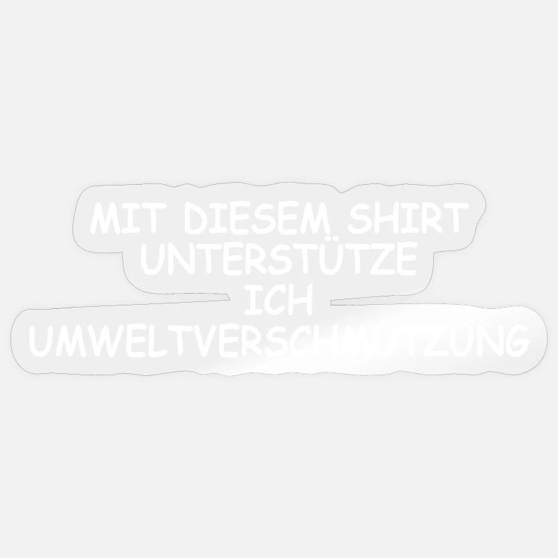Umweltverschmutzung - Sticker Größe S (10 x 10 cm) - Transparent glänzend