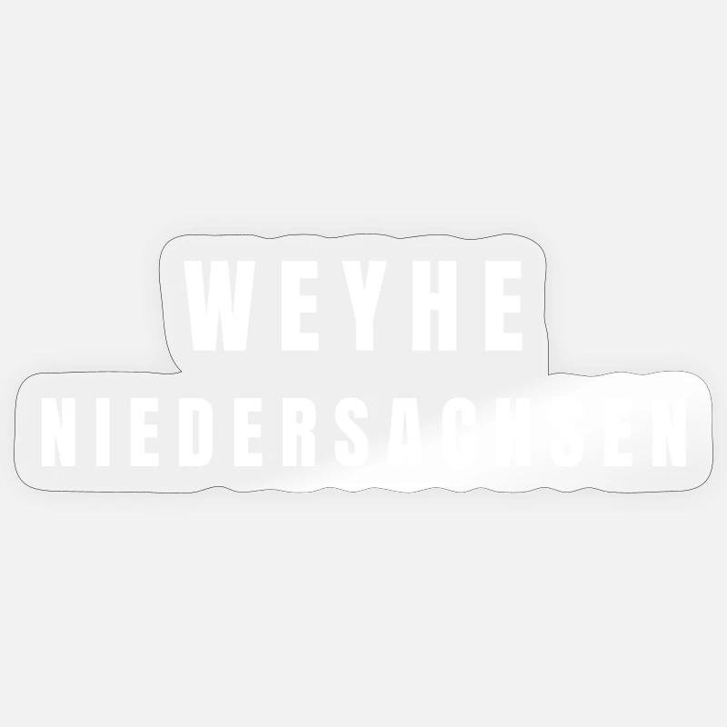 Weyhe Basse-Saxe - Sticker taille S (10 x 10 cm) - brillant transparent