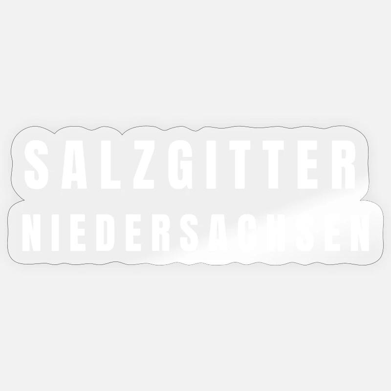 Salzgitter, Basse-Saxe - Sticker taille S (10 x 10 cm) - brillant transparent