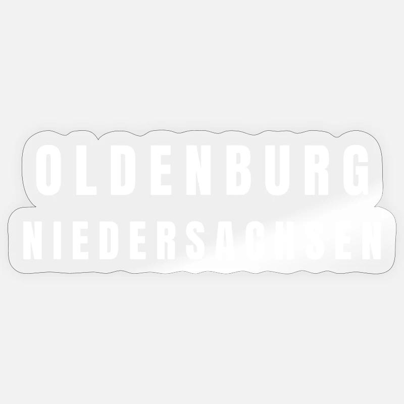 Oldenburg Basse-Saxe - Sticker taille S (10 x 10 cm) - brillant transparent