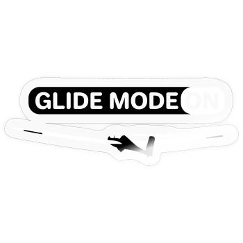 Planeur Planeur Planeur Planeur - Sticker taille S (10 x 10 cm) - brillant transparent - Devant