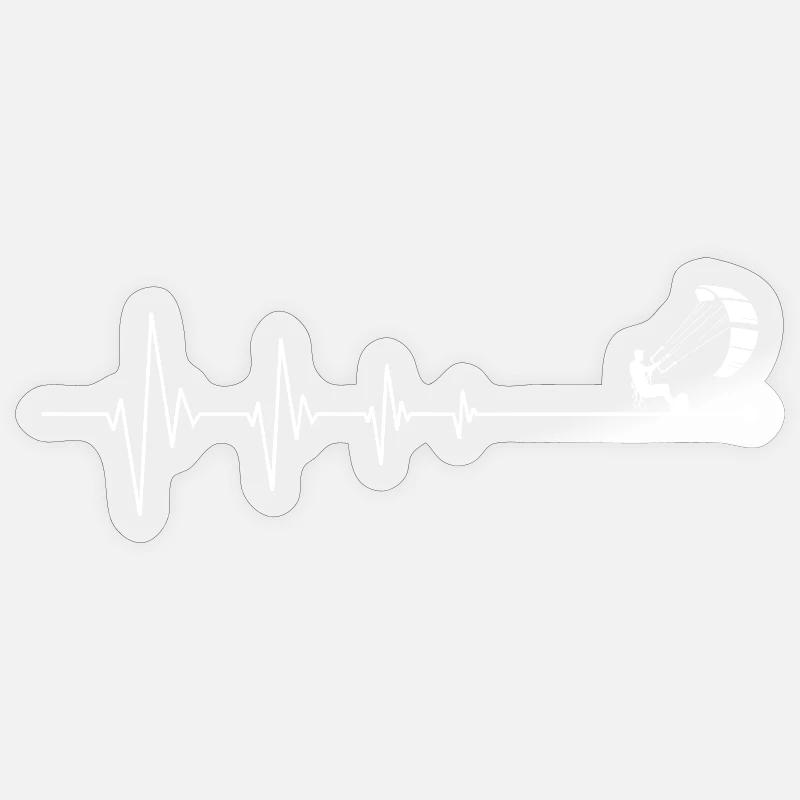 Conception graphique de la ligne d’impulsion de battement de cœur Sticker taille S (10 x 10 cm)
