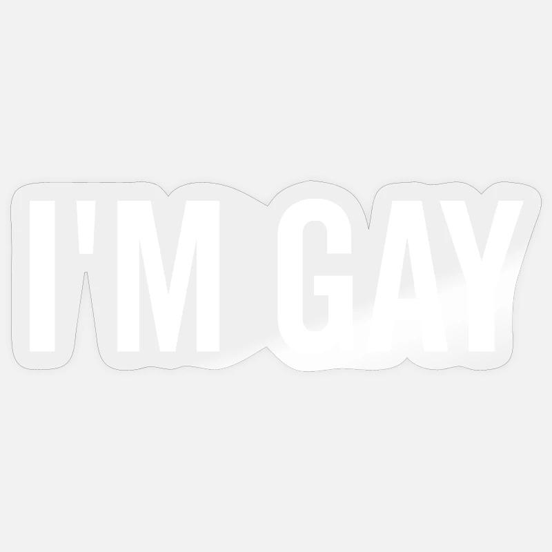 Ich bin schwul - Sticker Größe S (10 x 10 cm) - Transparent glänzend