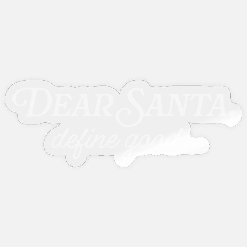 Dear Santa - Sticker Größe S (10 x 10 cm) - Transparent glänzend