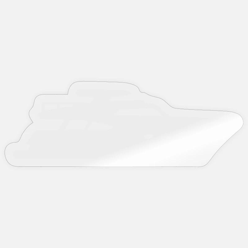 Yacht Silhouette Motorboot Sticker Größe S (10 x 10 cm)