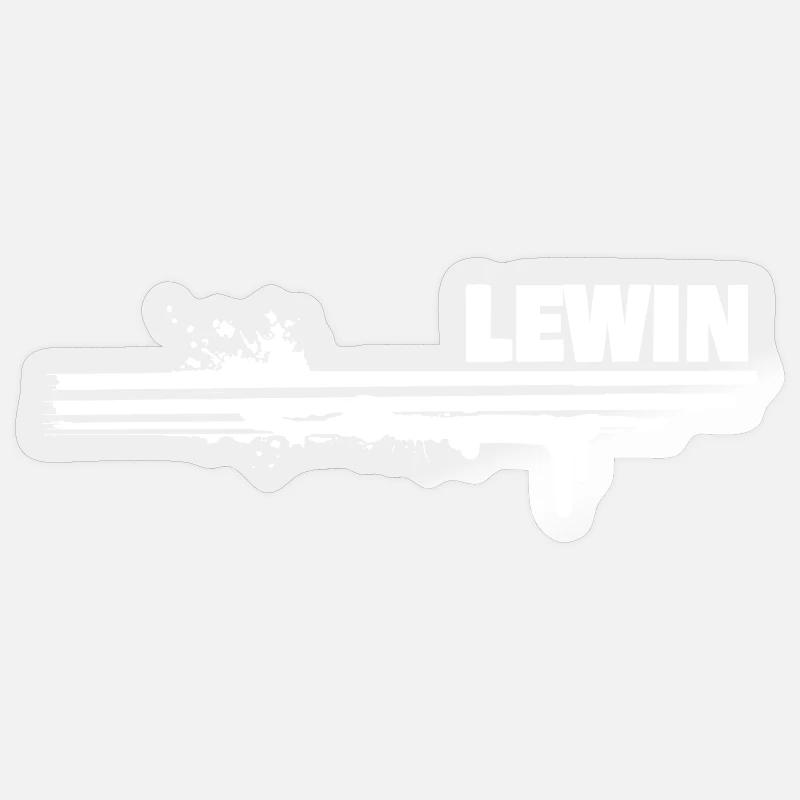 Cadeau pour Lewin - Sticker taille S (10 x 10 cm) - brillant transparent