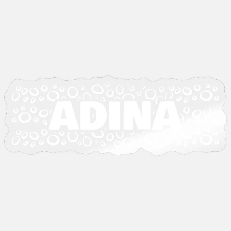 First name Adina - Sticker size S (10 x 10 cm) - transparent glossy