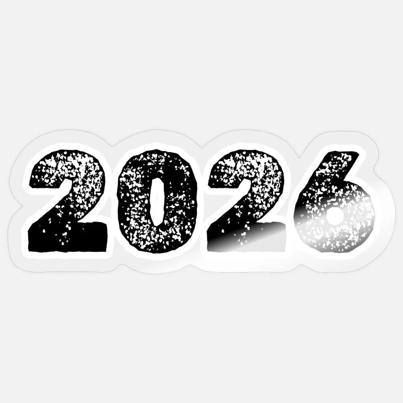 2026 - Sticker taille S (10 x 10 cm) - brillant transparent