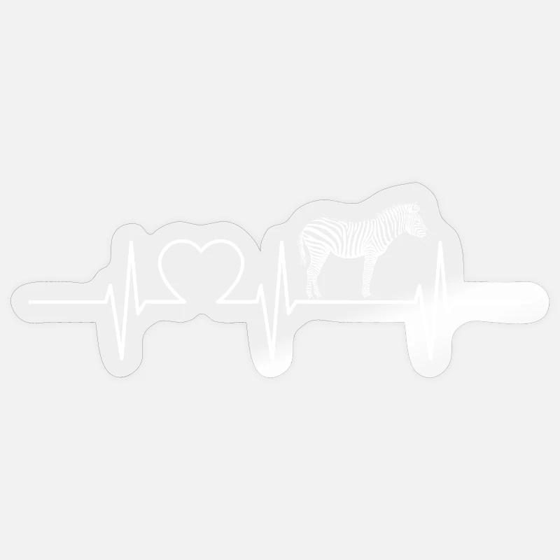 Zebras Zebra - Sticker size S (10 x 10 cm) - transparent glossy