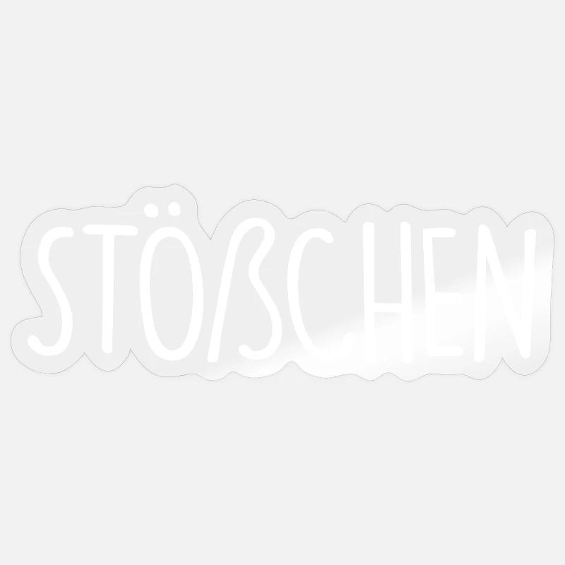Stößchen - Sticker size S (10 x 10 cm) - transparent glossy