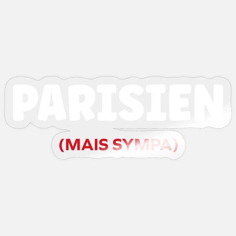 Parisian - Sticker size S (10 x 10 cm) - transparent glossy