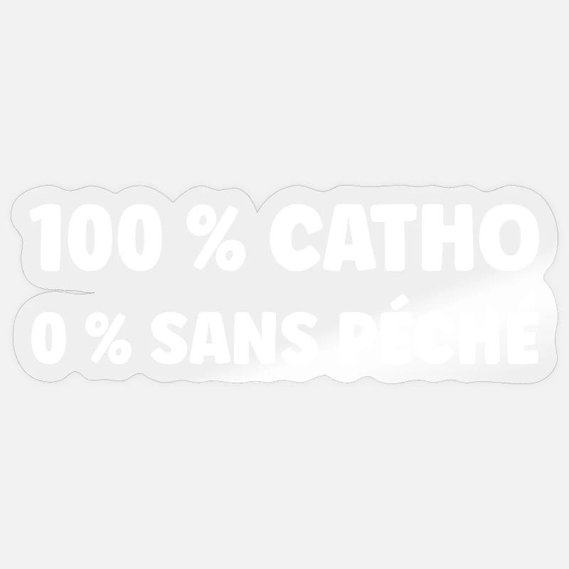 Katholisch - Sticker Größe S (10 x 10 cm) - Transparent glänzend