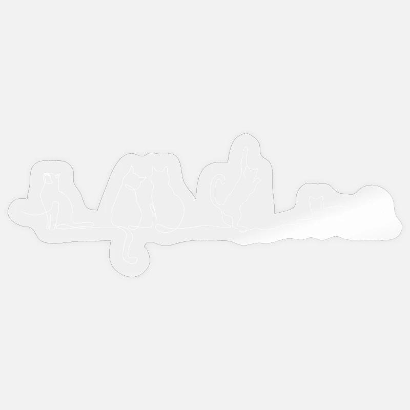 Cat cat cat - Sticker size S (10 x 10 cm) - transparent glossy