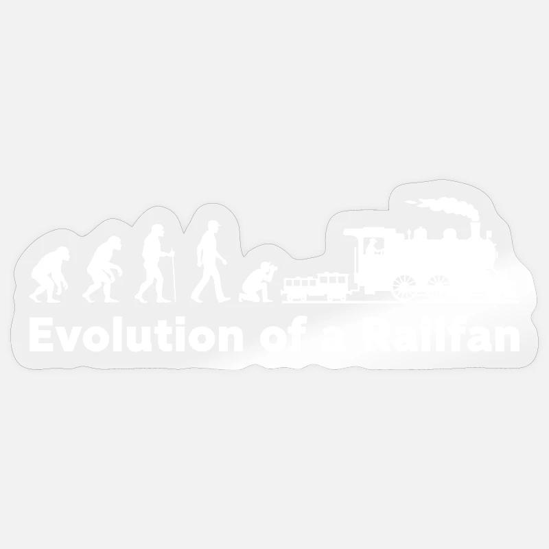 Evolution Railfan Train Locomotive - Sticker taille S (10 x 10 cm) - brillant transparent