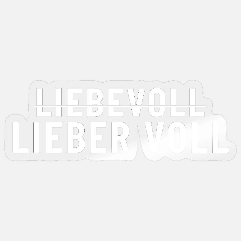 Loving Dear Full - Sticker size S (10 x 10 cm) - transparent glossy