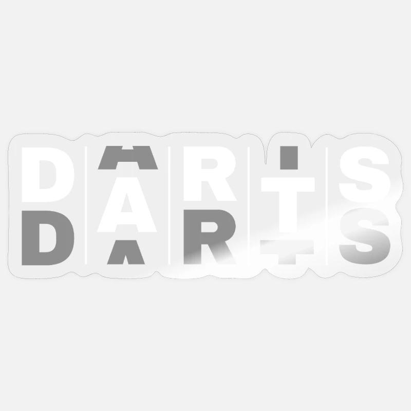 Dart,DARTS - Sticker size S (10 x 10 cm) - transparent glossy
