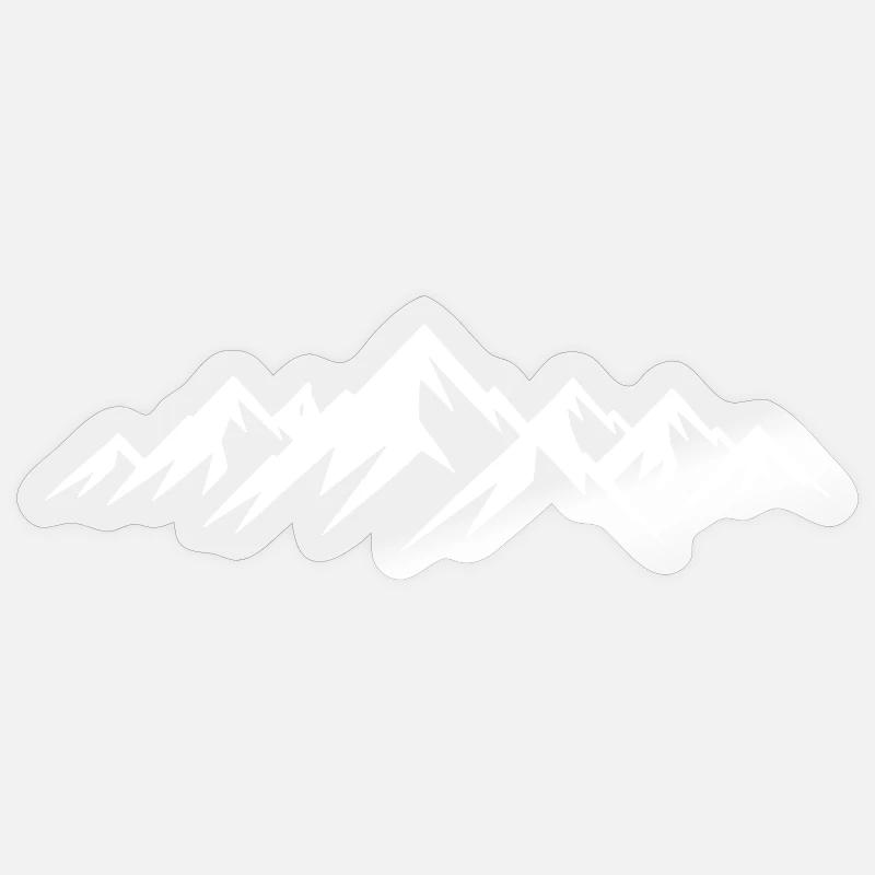 Mountains - Sticker size S (10 x 10 cm) - transparent glossy