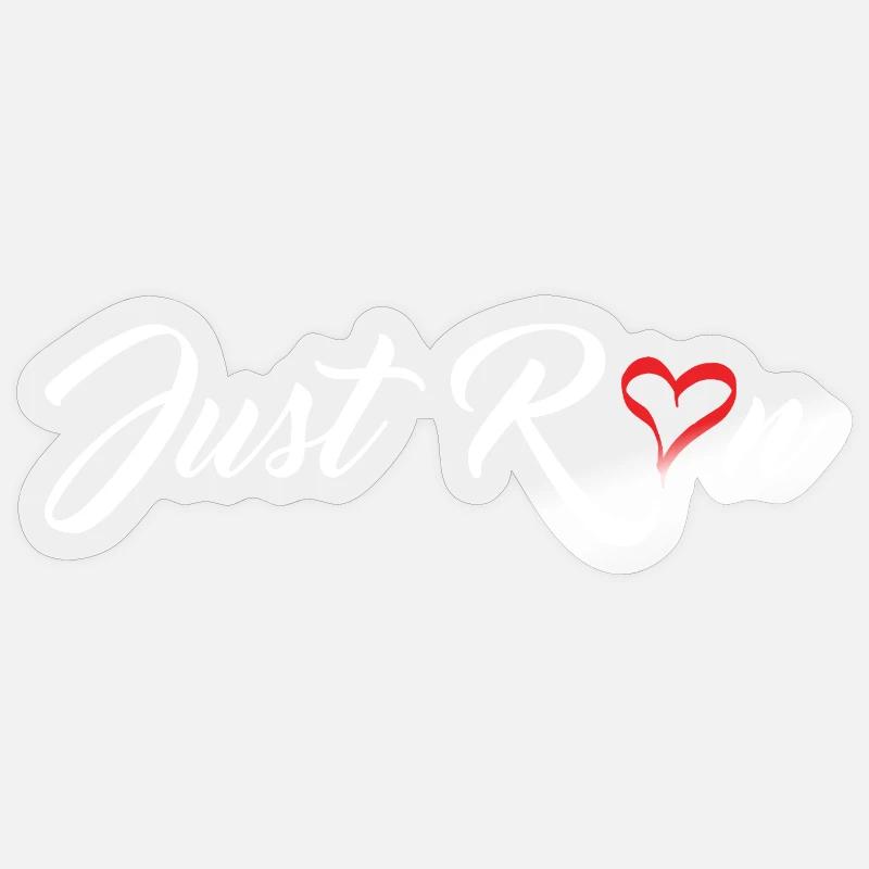 Just Run - Sticker size S (10 x 10 cm) - transparent glossy