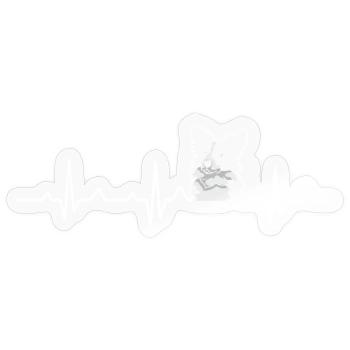 Border Collie Heartbeat EKG Dog Lover Gift - Sticker size S (10 x 10 cm) - transparent glossy - Front