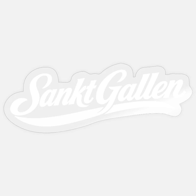 Sankt Gallen - Sticker Größe S (10 x 10 cm) - Transparent glänzend