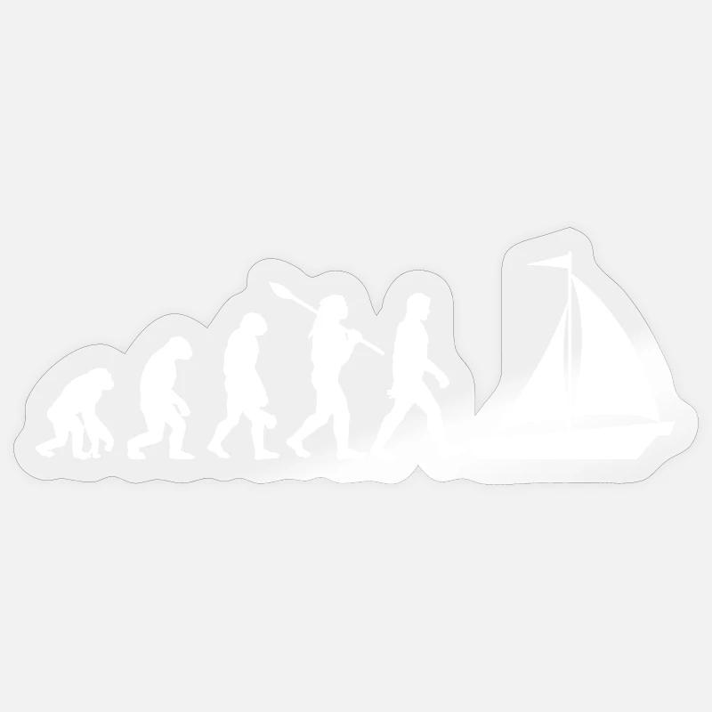 Evolution Sailing - Voilier - Sticker taille S (10 x 10 cm) - brillant transparent