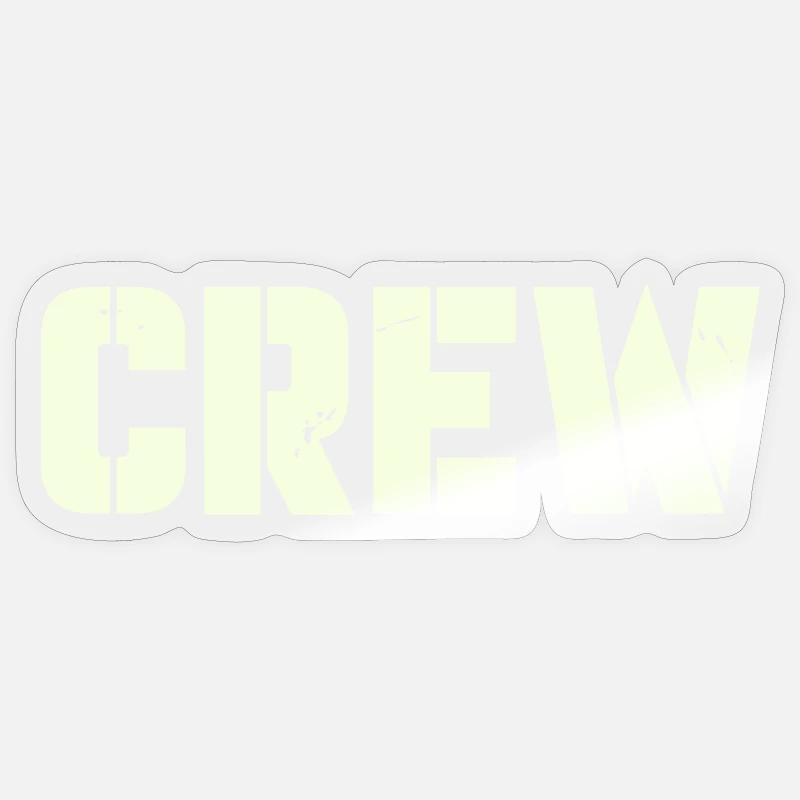 équipage - Sticker taille S (10 x 10 cm) - brillant transparent