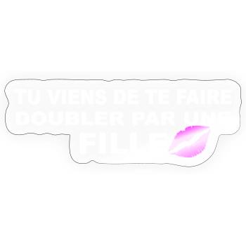 Doubler  - Sticker taille S (10 x 10 cm) - brillant transparent - Devant
