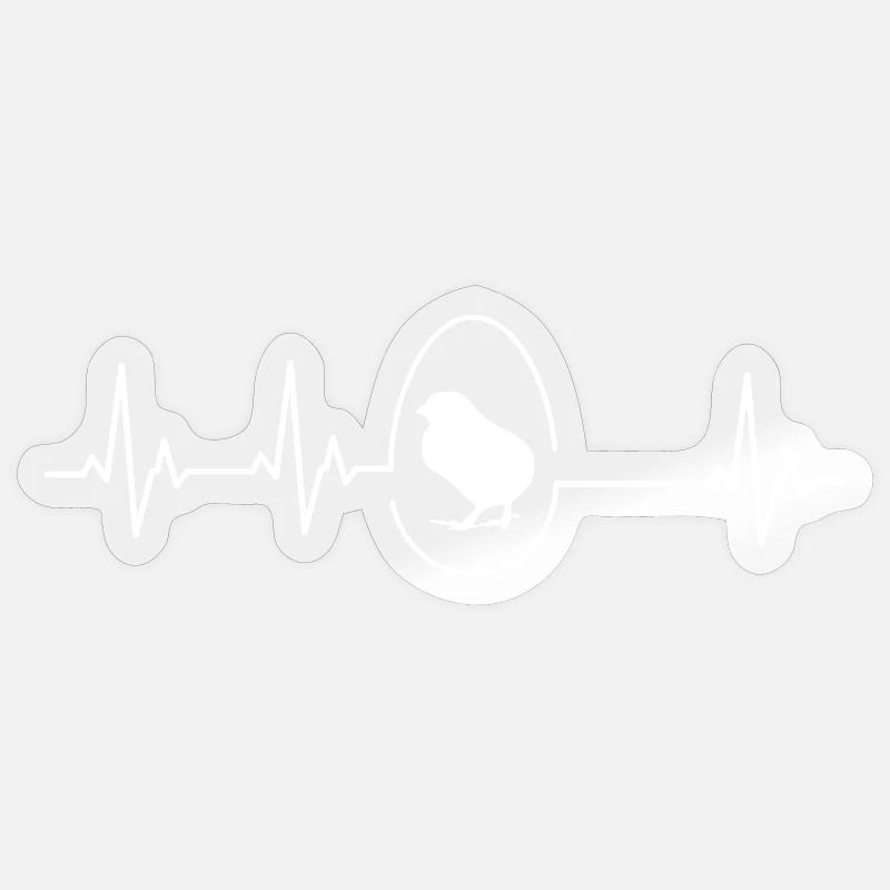 Fans de poulets - - Coq - Poussins - Sticker taille S (10 x 10 cm) - brillant transparent