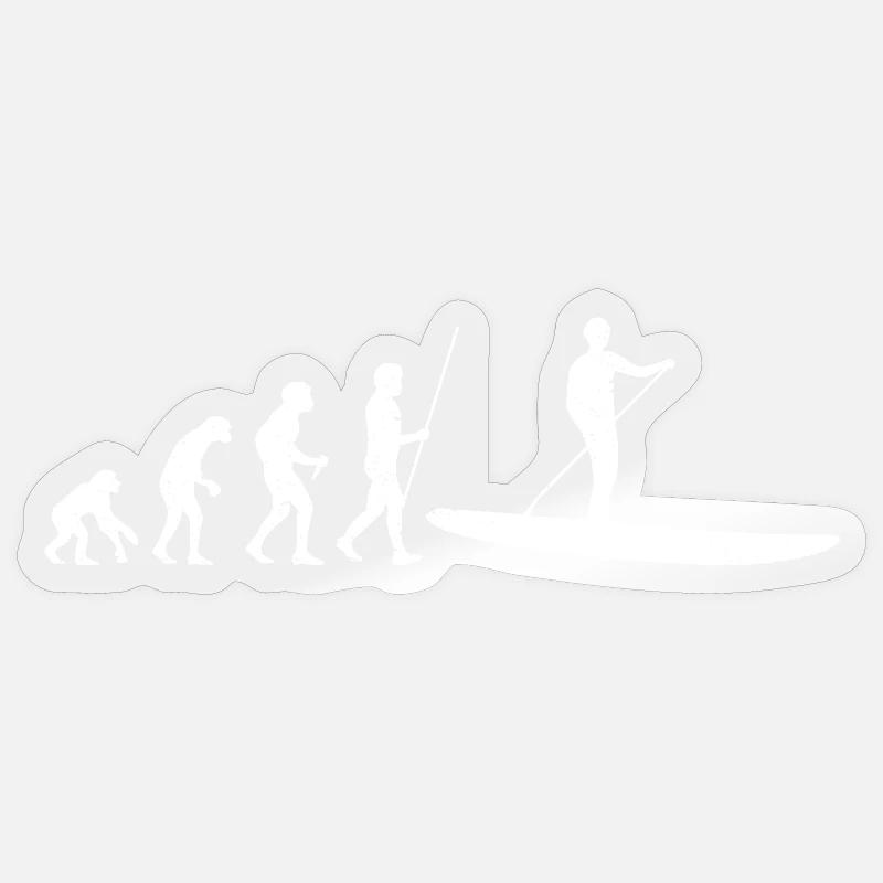 Évolution SUP - Sticker taille S (10 x 10 cm) - brillant transparent