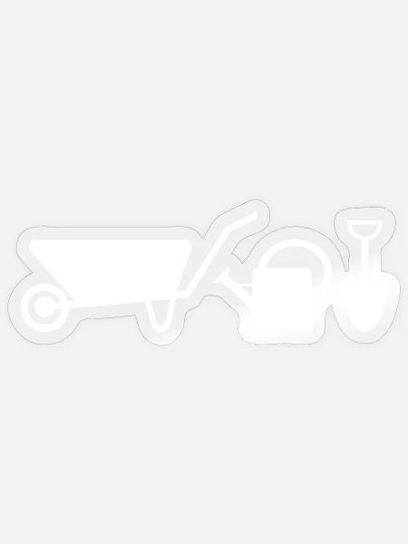Garten Icons - Sticker Größe S (10 x 10 cm) - Transparent glänzend