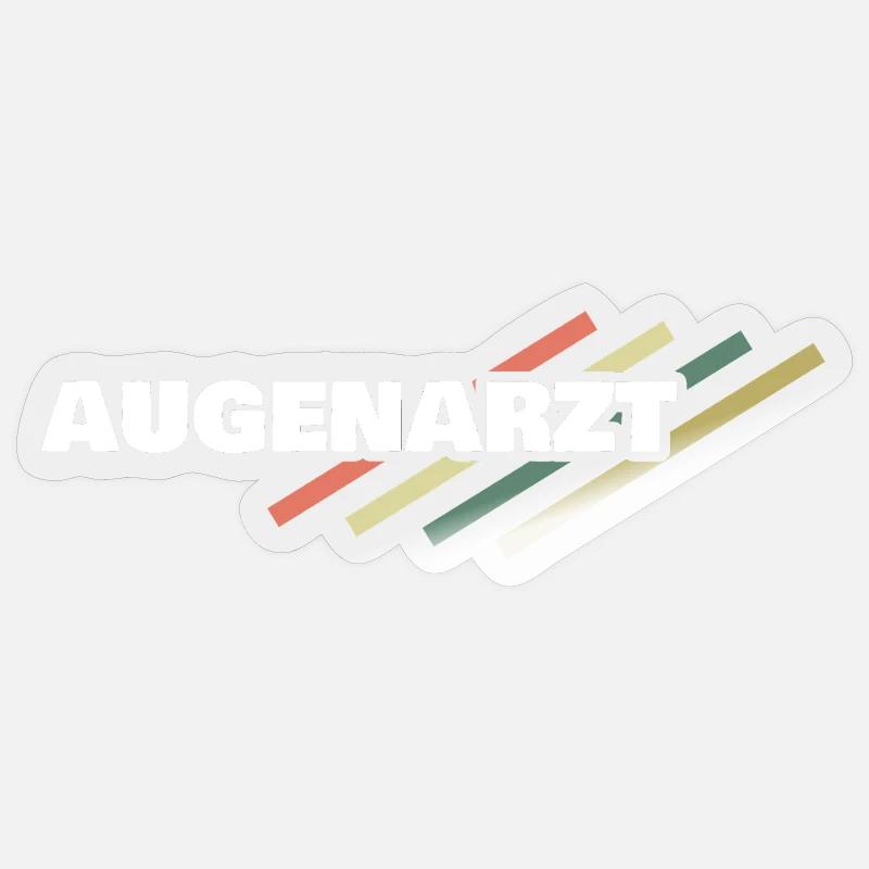 Augenarzt - Sticker Größe S (10 x 10 cm) - Transparent glänzend