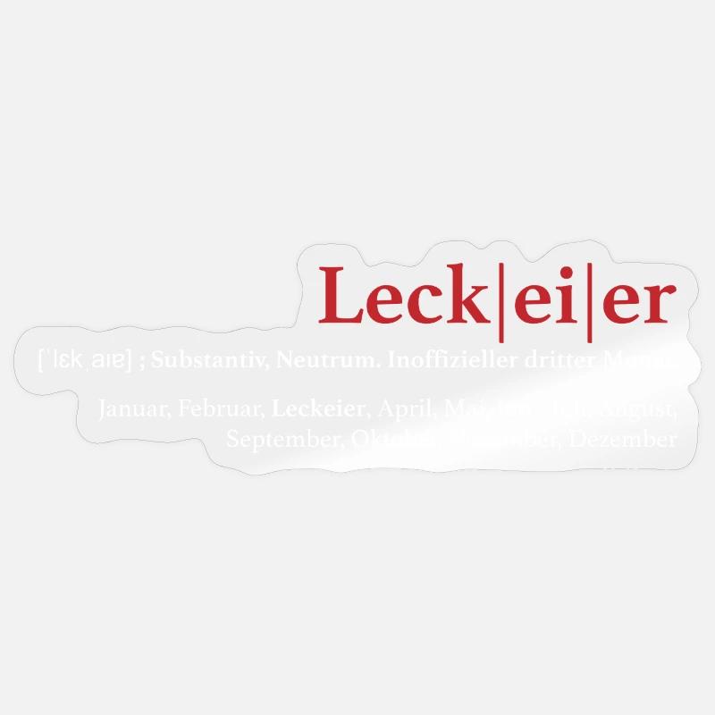 Leck Eier - Sticker Größe S (10 x 10 cm) - Transparent glänzend