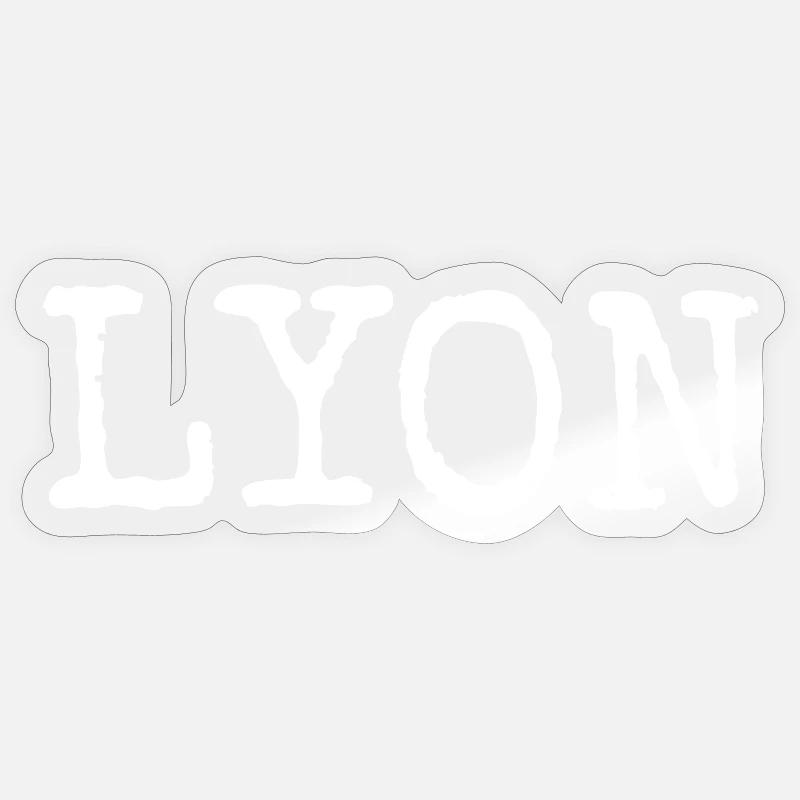 Lyon - Sticker taille S (10 x 10 cm) - brillant transparent