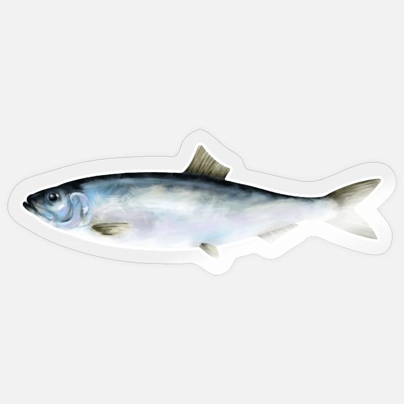Hering . 1 - Sticker Größe S (10 x 10 cm) - Transparent glänzend
