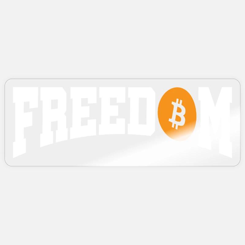 Liberté Bitcoin - Sticker taille S (10 x 10 cm) - brillant transparent