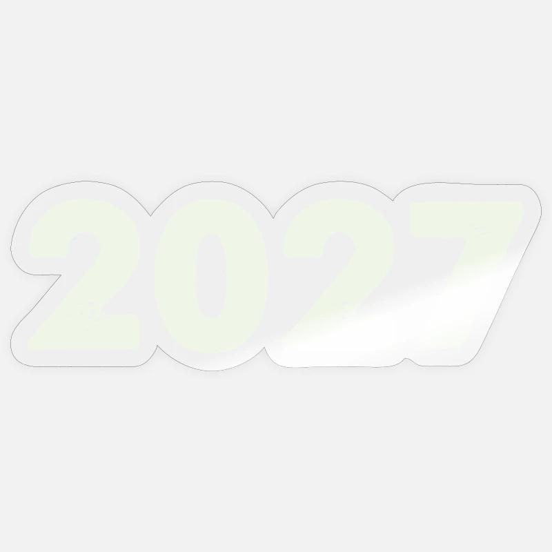 2027 - Sticker taille S (10 x 10 cm) - brillant transparent