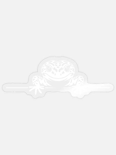 Peekender Frosch Silhouette - Sticker Größe S (10 x 10 cm) - Transparent glänzend