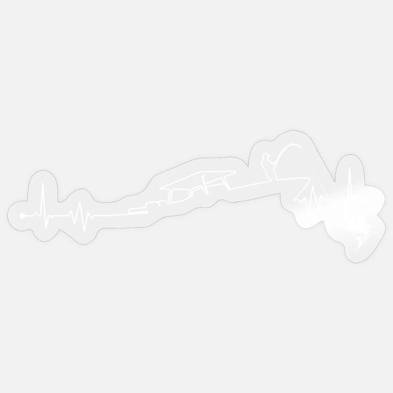Art de lignes de vol côtiers - Sticker taille S (10 x 10 cm) - brillant transparent
