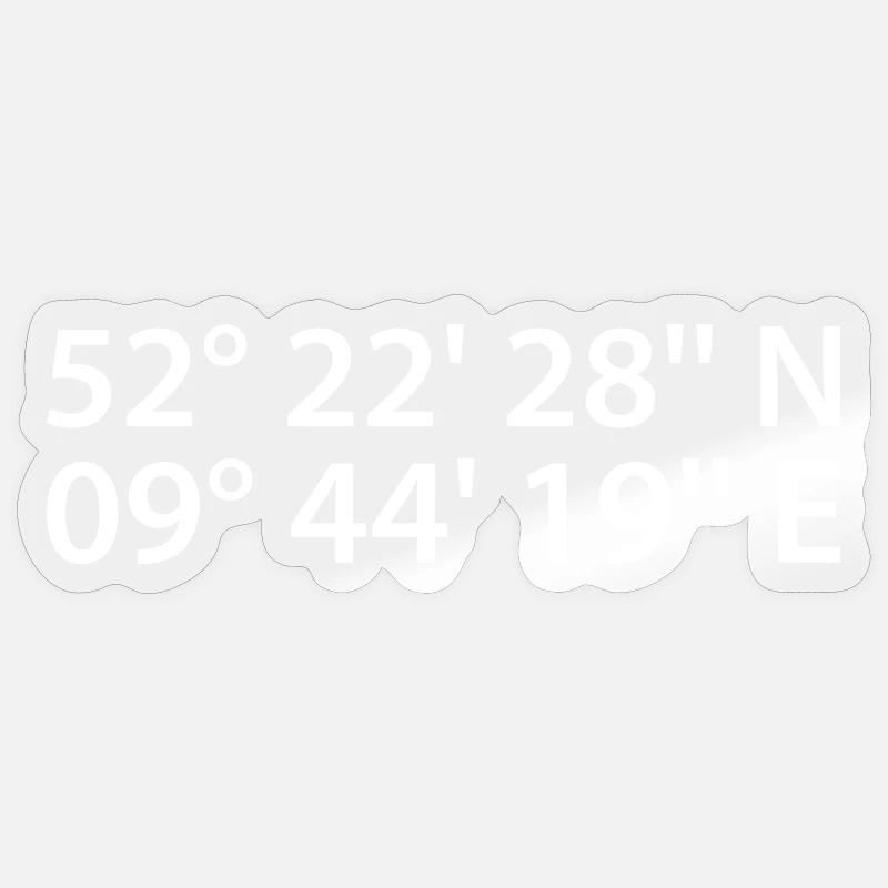 Coordonnées de Hanovre - Sticker taille S (10 x 10 cm) - brillant transparent