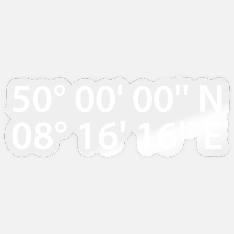 Mainz coordinates Sticker size S (10 x 10 cm)