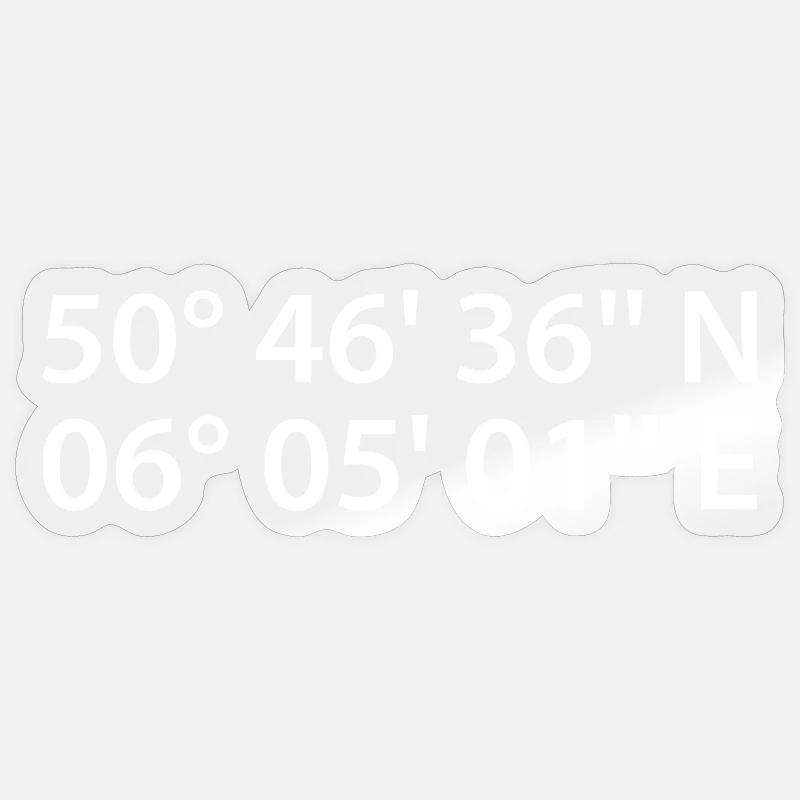 Aachen Coordinates Sticker size S (10 x 10 cm)
