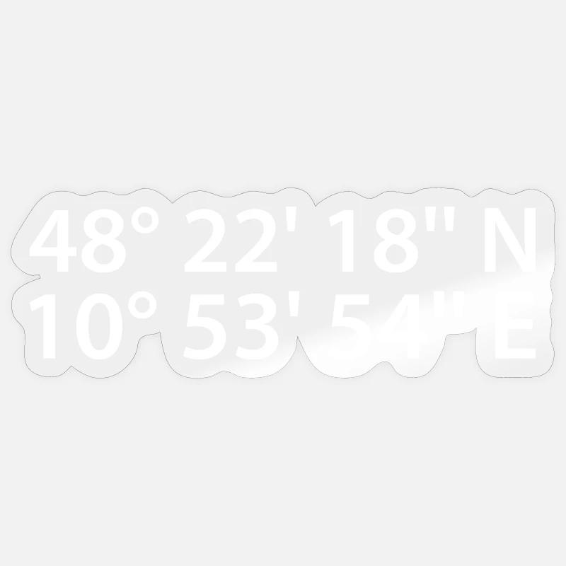 Augsburg Coordinates - Sticker size S (10 x 10 cm) - transparent glossy