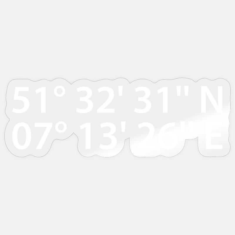 Coordonnées de Herne Sticker taille S (10 x 10 cm)