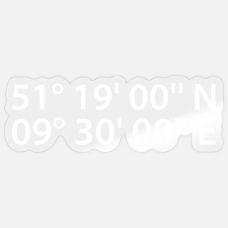 Coordonnées de Kassel Sticker taille S (10 x 10 cm)