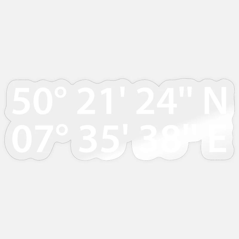 Coordonnées de Coblence Sticker taille S (10 x 10 cm)