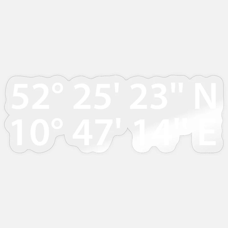 Coordonnées de Wolfsburg Sticker taille S (10 x 10 cm)