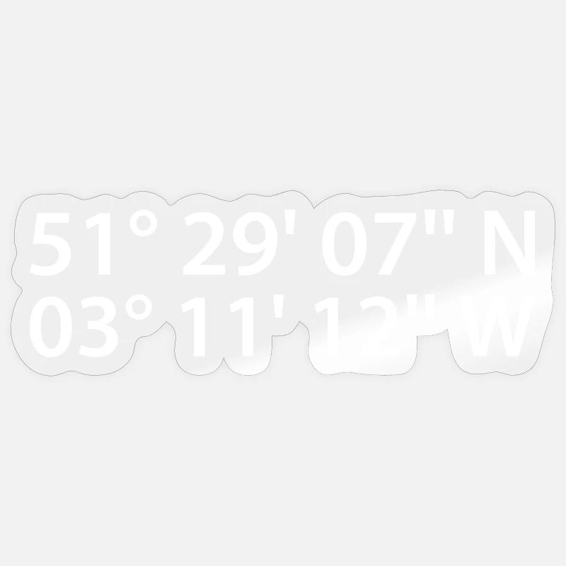 Cardiff Coordinates Sticker size S (10 x 10 cm)
