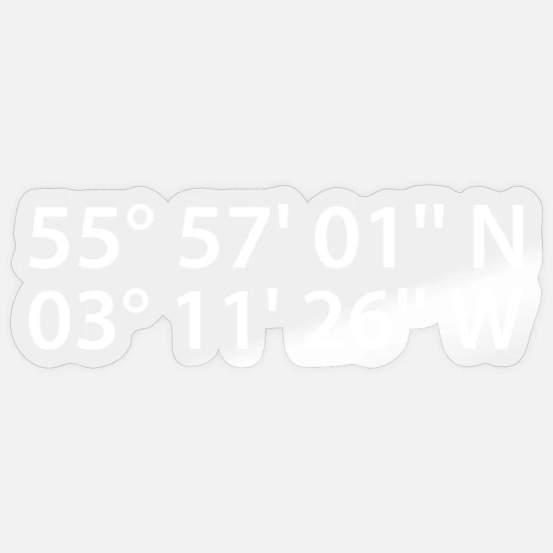 Edinburgh Coordinates Sticker size S (10 x 10 cm)