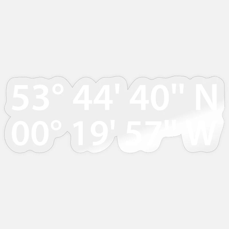 Kingston upon Hull Coordinates Sticker size S (10 x 10 cm)