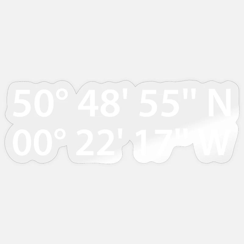 Worthing Coordinates Sticker size S (10 x 10 cm)